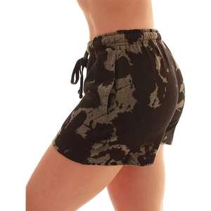 Shorts en coton décontractés pour femmes de qualité supérieure fermeture à la taille élastique taille confortable tissu polyester français solide personnalisable - Product Image 3