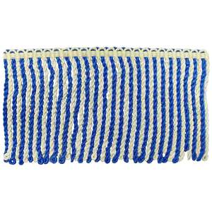 Franges en cordon or pâle sur orange 5 cm, fils de bullion argentés mats 5 cm d'épaisseur, franges 7 mm, garnitures décoratives métalliques de luxe durables pour église - Product Image 4