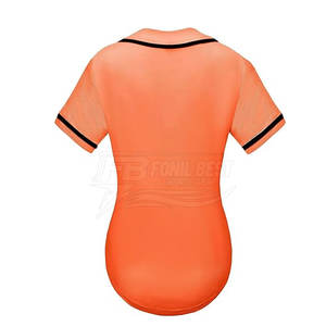 Fabricant en gros de tissus 100% polyester, maillot de soutien pour le softball à manches courtes, logo personnalisé OEM - Product Image 2