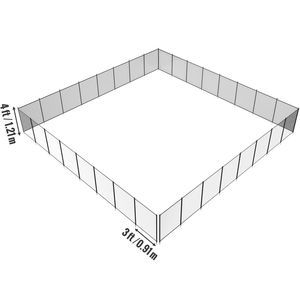 Malla de Seguridad para Piscina de PVC Teslin de 4 x 96 Pies, 340 g/m², Fácil Instalación, Removible, Protección para Niños y Mascotas, para Exteriores, AL1137 - Product Image 1