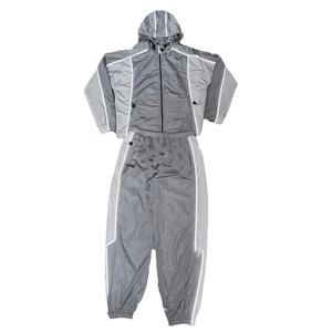 2026 Custom Oversize Sportwear Streetwear Casual Sweatsuit 3m Reflective <b>Jacket</b> and Jogger Set Windbreaker Nylon Tracksuit <b>Men</b> - Product Image 4
