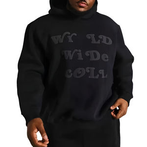 Vente en gros OEM 2025 Nouveau design Logo personnalisé Impression en relief 100% coton Pull à capuche lourd d'hiver pour hommes Haute qualité - Product Image 1