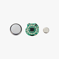 Interrupteur à commande magnétique, anneau lumineux LED avec portée de 1 cm, montage en surface, en bleu, blanc, rouge, alimenté par batterie