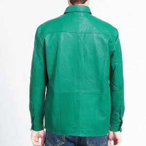 Nouvelle arrivée Chemise décontractée en cuir pour homme de haute qualité et écologique avec col montant, respirante et à prix raisonnable - Product Image 5