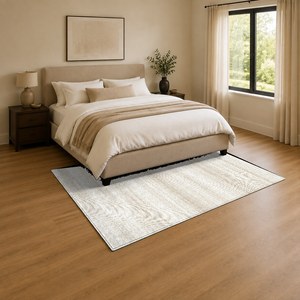 Alfombra de Chenilla Lavable a Máquina, Antideslizante, con Estampado Digital Anatolino Tradicional, Multicolor Neutro, Modelo LXDP-0007 de RUGS DEPOT, Venta al Por Mayor - Product Image 3