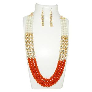 Vivant 2800302 Reversible Necklace Set Fine <b>Jewelry</b> with Meenakari Pearl & <b>Kundan</b> Charms Meenakari Pearl <b>Kundan</b> - Product Image 1