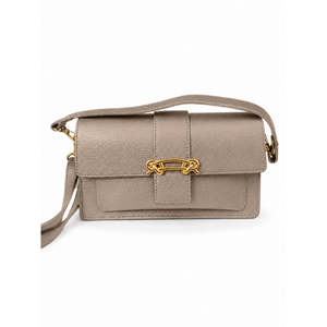 Borsa Strutturata in Vera Pelle Dollaro - Made in Italy - Stampa Animalier - Product Image 1