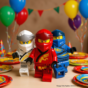 Serviettes de fête Ninjago 33x33cm 20 pièces 2 sacs de 2 pièces - Product Image 3