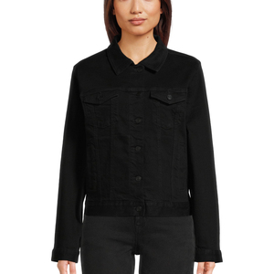 Veste en jean décontractée surdimensionnée pour femmes avec fermeture à bouton unique, finition délavée, vêtements d'extérieur pour femmes, service OEM - Product Image 3