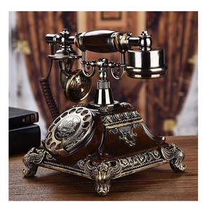Pièce maîtresse de téléphone antique de collection vintage Fournisseur en gros Pièce décorative en laiton et en bois Construction métallique - Product Image 5