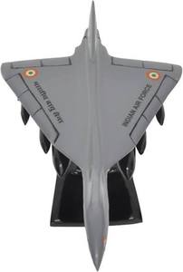 Modèle de jet de combat en aluminium, décoration de table, art déco, design pour la maison et le bureau, finition argentée - Product Image 2