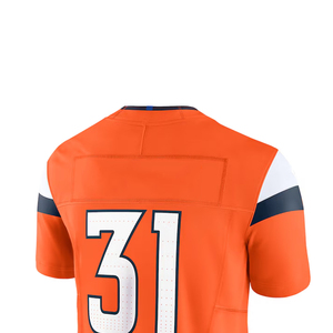 Maillot de football américain unisexe en polyester à manches courtes avec impression par sublimation personnalisée Nom de l'équipe Numéro Respirant Séchage rapide - Product Image 5
