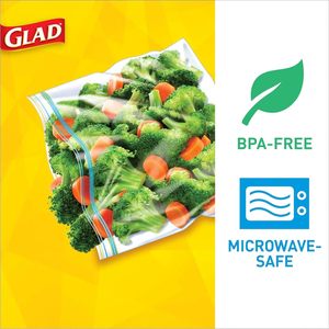 ถุงพลาสติกใส่อาหารแบบซิปล็อค Glad - สำหรับแซนด์วิช - 100 ใบ, แพ็ค 6 ห่อ - Product Image 2