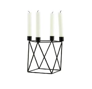 Venta al por mayor elegante múltiples brazos claro alto Metal candelabros centros de mesa personalizado portavelas para Decoración de mesa de boda - Product Image 3