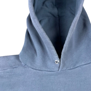 Sun Faded Washed Light Blue Hoodie Heavy Cotton Sudadera con capucha de gran tamaño Streetwear Hombres Mujeres Loose Fit Plain Pullover Hoodie - Product Image 4