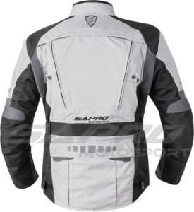 Sapro Motorsport Men's Full Sleeve <b>Motorcycle</b> <b>Jacket</b> Windproof All Seasons Racing Wear Gray Black Red - Product Image 5