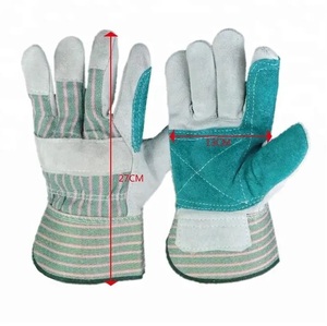 Gants industriels de travail à double paume en cuir de vache fendu bon marché gants de sécurité pour les mains robustes - Product Image 3