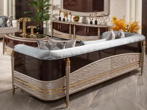 Modern Luxury L-Shape Living Room <b>Sofa</b> Set <b>Wood</b> <b>Frame</b> Fabric Upholstered Lounge Seating for Mall Entry Hotel Villa Apartment - Product Image 5