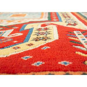 Tapis en laine noués à la main Nuray, motifs abstraits rectangulaires rouge-orange, pour la maison - pour le salon, la chambre à coucher, 9x12 - Pae-1228 - Product Image 3