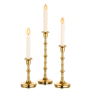Bougeoir en métal plaqué or design élégant, support unique, fait à la main, finition dorée, décoration, prix direct d'usine - Product Image 5
