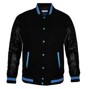 Chaqueta universitaria de cuero de piel de vaca de calidad fina más vendida, cuello levantado, logotipo profesional impreso, personalizable, tu propio invierno - Product Image 5