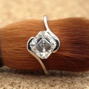 Brilliant Luminous Lab Grown Diamond <b>Ring</b> 925 Sterling <b>Silver</b> Plated <b>Emerald</b> Cut VVS2 IGI Certified Luxury Jewelry Engagement - Product Image 4