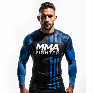 Équipement d'entraînement Sports de combat Rash Guards Sublimé Personnalisé MMA Personnalisé Vente en gros Vêtements pour Gym Formation Fitness - Product Image 2