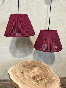 Abat-jour en jute coloré UNIQUE décoration de la maison en gros moins cher - Product Image 5