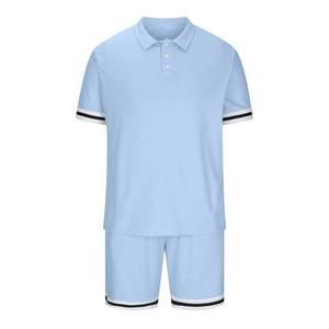 Ensemble été pour homme, nouveau design, personnalisez votre style, ensemble deux pièces en coton, t-shirt et short, ensemble twin - Product Image 5