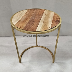 Mesas auxiliares clásicas de oro antiguo, muebles de metal de alta calidad para decoración del hogar, perfectos para interiores modernos y tradicionales - Product Image 4
