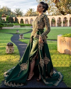 Vestido de boda con cuentas de cristal embellecidas, piedra, dabka, trabajo para boda = 2024 - Product Image 1