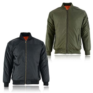 Streetwear 100% Nylon Imprimé Bomber Noir Hiver Unisexe, OEM Custom Made Street Style 100% Nylon Bomber Jacket Hommes - Product Image 6