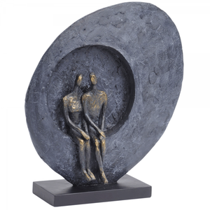 Abstract <b>Couple</b> Sculpture Valentines Day <b>GIft</b> Decorative Antique Finished <b>Cute</b> Sitting <b>Couples</b> Sculpture Decorative Object Sale - Product Image 5