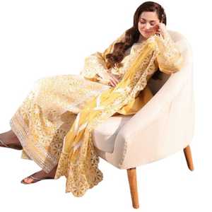 Anarkali ผ้าลูกไม้ปักลายความยาวเต็มตัวสำหรับผู้หญิงอินเดียงานปาร์ตี้งานหิน - Product Image 1