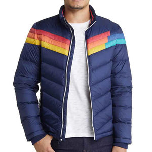Chaqueta acolchada de plumón OEM para hombre, abrigo de invierno cálido ligero, impermeable, estampado personalizado, chaqueta acolchada a prueba de viento para hombre - Product Image 5