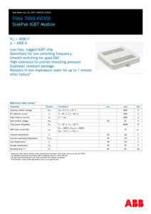 Module IGBT Hitachi Energy 5SMA2500L450300 StakPak 4500V 2500A HVDC pour applications de disjoncteurs FACTS et de puissance pulsée - Product Image 2