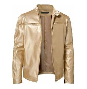 Chaqueta de cuero de invierno personalizable para hombre con cierre de cremallera chaquetas de cuero transpirables para hombre - Product Image 5