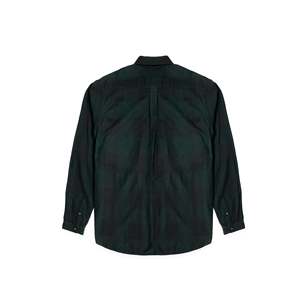 เสื้อเชิ้ตผ้าฝ้าย 100% สำหรับผู้ชาย สีขาว ลายก้างปลา ผ้าแฟลนเนล กันยับ สไตล์สมาร์ทแคชชวล รุ่น WM1873108 ไซส์ 6XL - Product Image 3