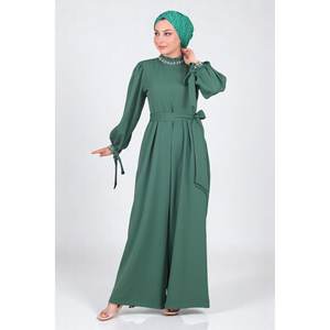 Combinaison décontractée Mega Merchant avec détails émeraude, 100% polyester, modèle 87778 - Product Image 4