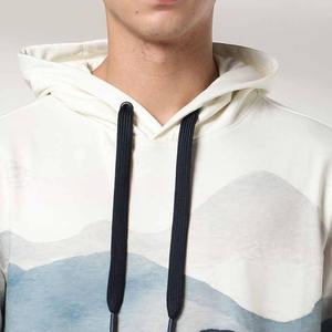 Streetwear Pull En Gros Sur Mesure Hommes Denim Larmes Hoodies 100% Coton À Manches Longues Personnalisé Hommes Streetwear Hoodies - Product Image 4