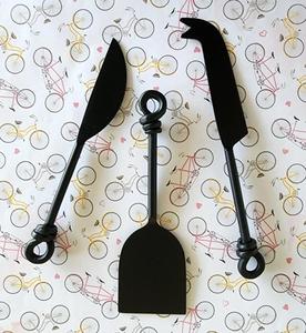 Top Selling Antique Design <b>Cheese</b> Knife <b>Set</b> Hand Forged Knotted Handle Stainless Steel Kitchen Home Use Wholesale Handicraft - Product Image 5