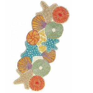 Camino de mesa de comedor con cuentas multicolor, corredor decorativo de brillo moderno para fiestas de boda de granja - Product Image 5