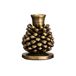 Hot Selling High Quality <b>Pinecone</b> Artwork Handcrafted Metal Candle Holder Customizable Wedding & Home Decoration Items for Sale - Product Image 1