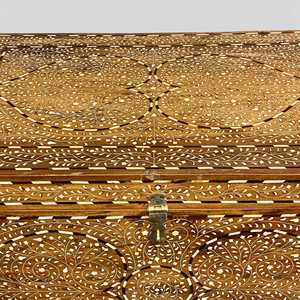 Vintage Mandala Wood <b>Trunk</b> for Living Room Display or Jewelry Organization - Product Image 5