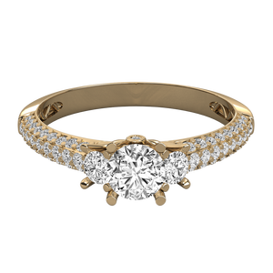 Anillo Brillante de Diamante Cultivado en Laboratorio de Oro de 9K para Mujer - Product Image 2