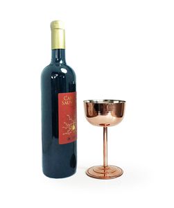 Copa de cobre hecha a mano, copa de vino, aspecto antiguo, copa de vino, color cobre - Product Image 2