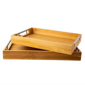 Plateaux de service en bois de qualité supérieure faits à la main à taille personnalisée modèles classiques pour hôtels restaurants usage domestique - Product Image 4