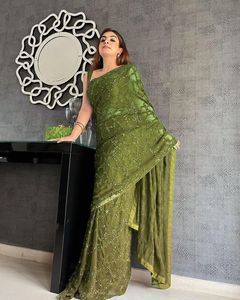 Top Quality Attractive <b>Designer</b> Brown Color Rangoli Silk Saree With Sequence Work Blouse for Women From Trusted Indian Supplier - Product Image 5