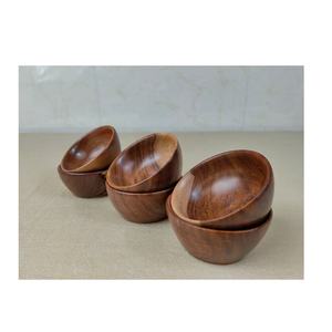 Bol en bois d'acacia fruits & salade bols en bois faits à la main de haute qualité bol de service pour hôtel & Restaurant bol en bois de vente en gros - Product Image 3