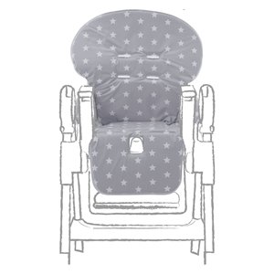 Funda para Silla Alta STARLETTE de Italbaby, Funda Ergonómica para Asiento en Gris, Modelo 050 6150 15 - Product Image 1
